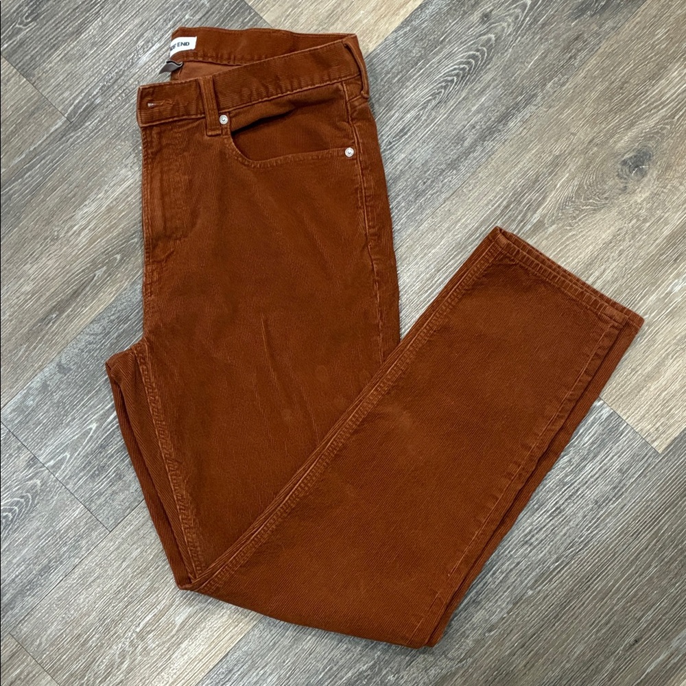 Lands' End Men's Rust Colored Corduroy Pants